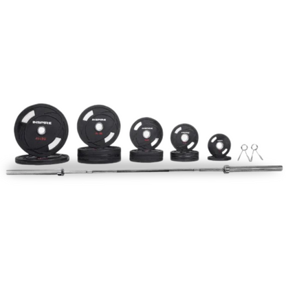 300 LB URETHANE OLYMPIC SET WITH CHROME BAR