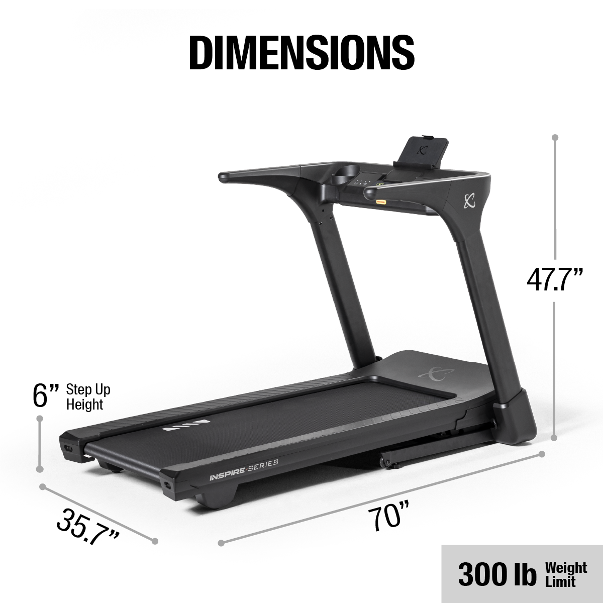 INSPIRE SERIES T4 FOLDING TREADMILL