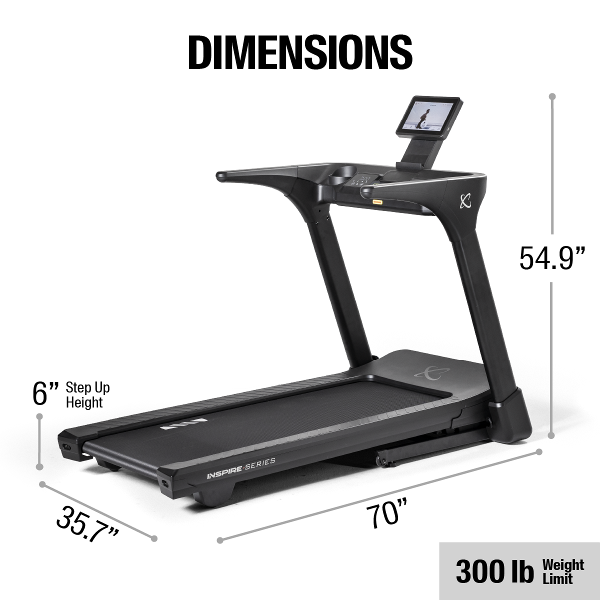INSPIRE SERIES T4S FOLDING TREADMILL
